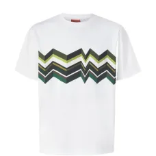 Футболка с зигзагообразным принтом Футболка с зигзагообразным принтом