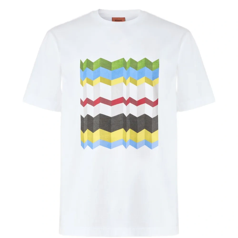 Футболка с зигзагообразным принтом