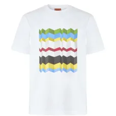 Футболка с зигзагообразным принтом Футболка с зигзагообразным принтом