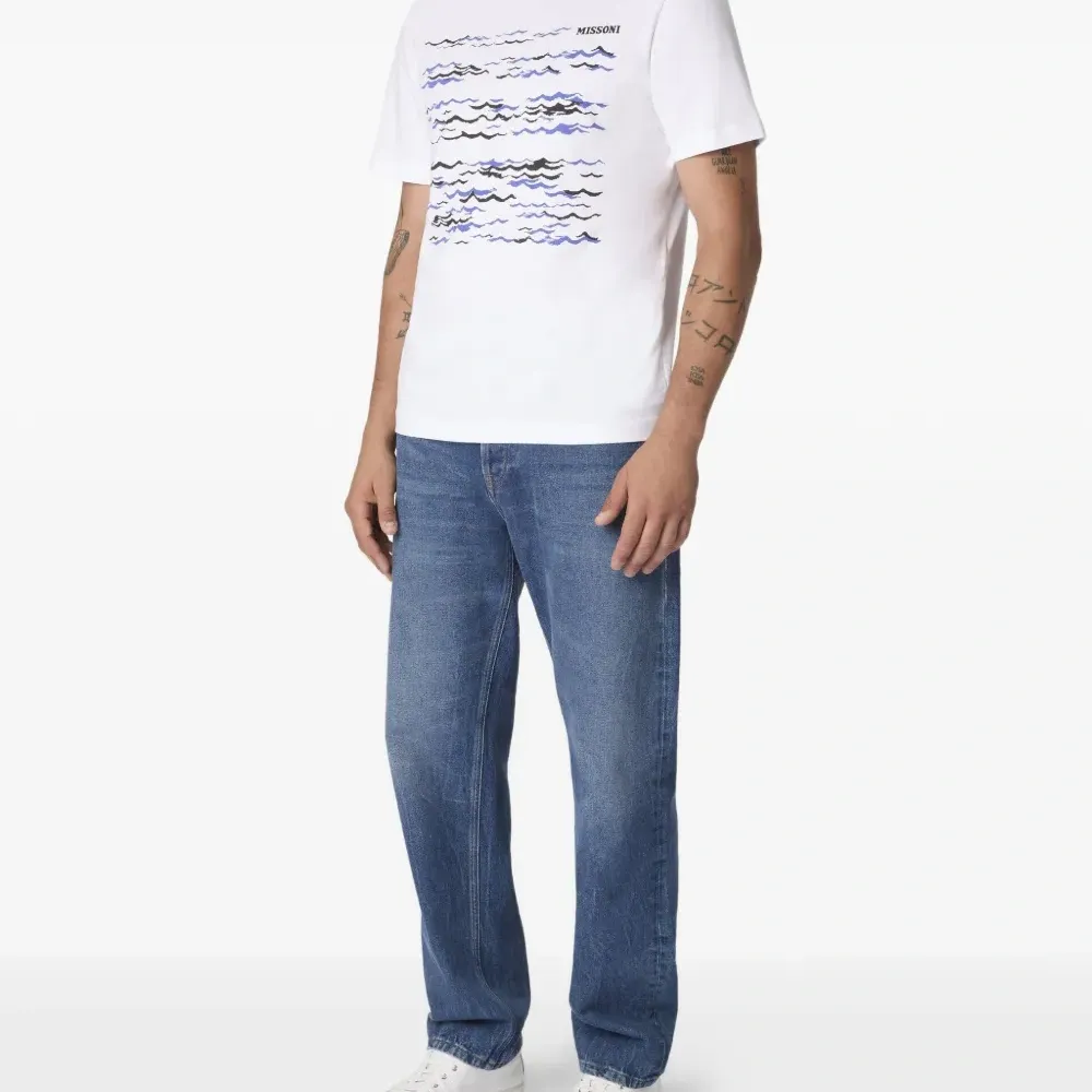 Футболка с принтом "волны"