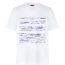 Футболка с принтом "волны" Футболка с принтом "волны"