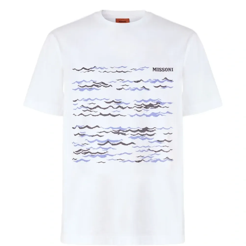 Футболка с принтом "волны"