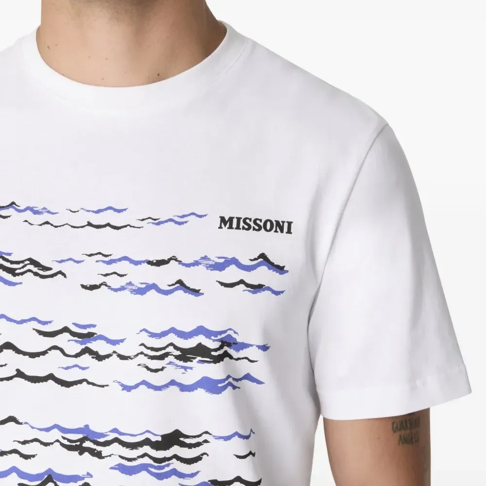 Футболка с принтом "волны"