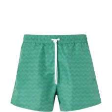 Плавки-шорты с завязками и зигзагообразным узором