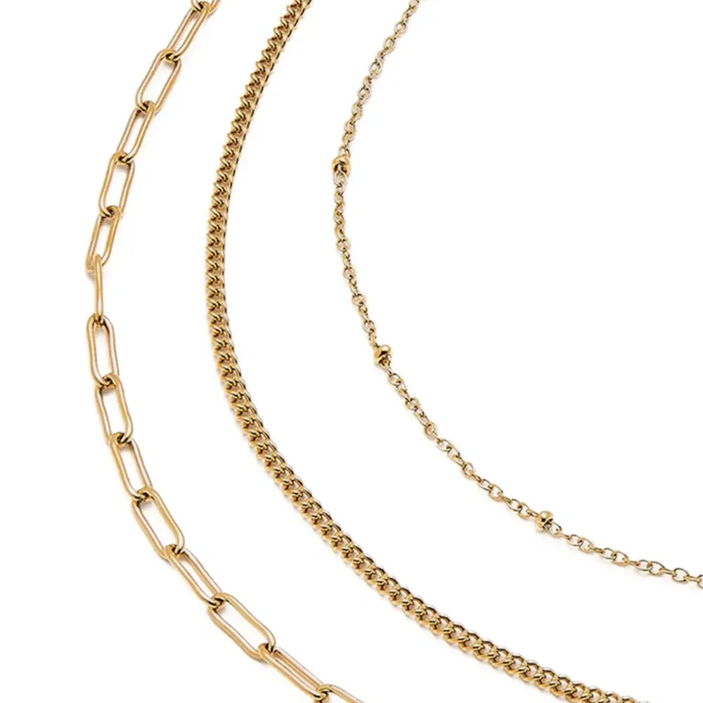 Комплект ожерелий в стиле "Иллюзия" (для многослойного ношения)