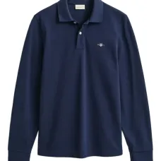 Поло с длинными рукавами из пике