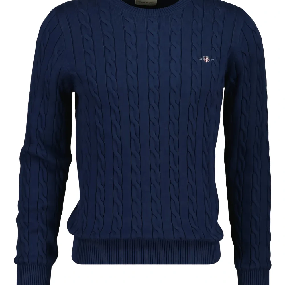 Свитер фактурной вязки с круглым вырезом