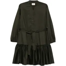 Атласное платье с завязками