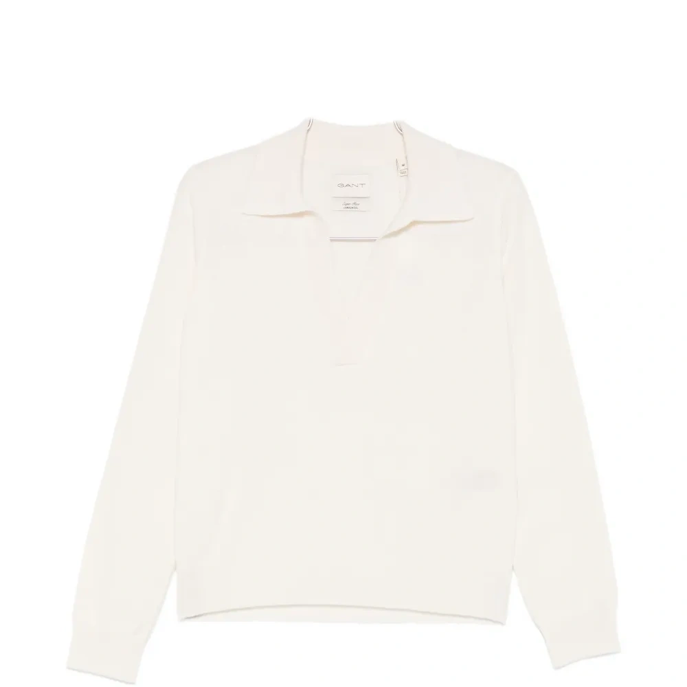 Свитер с воротником поло