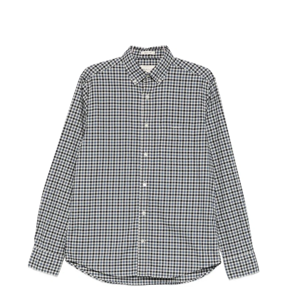 Твиловая рубашка в клетку гингем