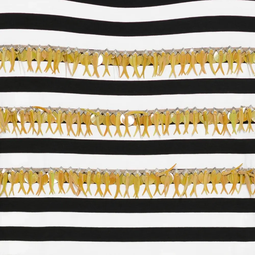 Декорированный топ в полоску