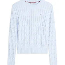 Кабельный трикотажный свитер с логотипом