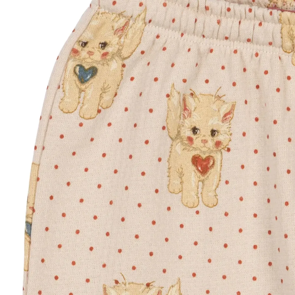 Брюки в горох с принтом