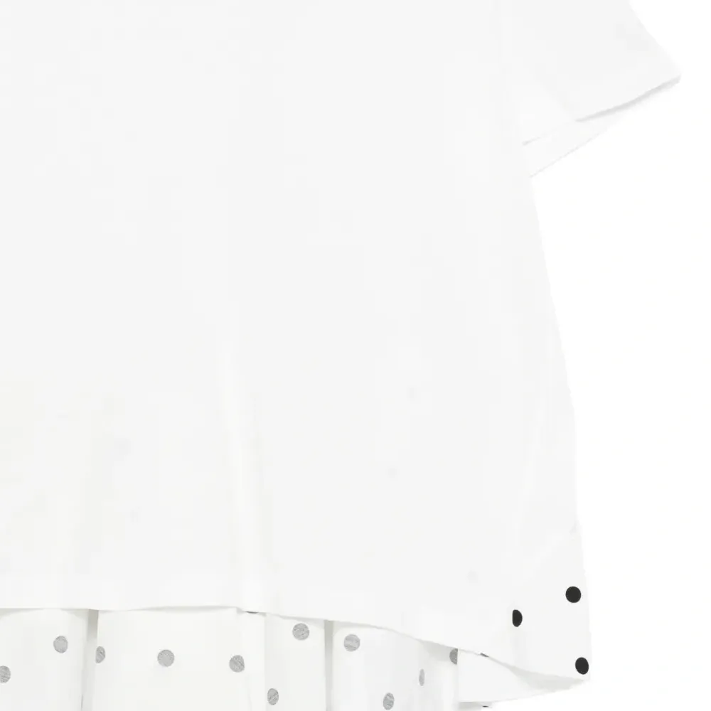 Блузка с оборками и узором в горох