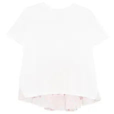 Футболка в горох с оборками