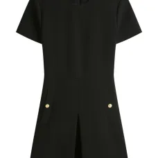 Мини-платье с карманом на пуговицах