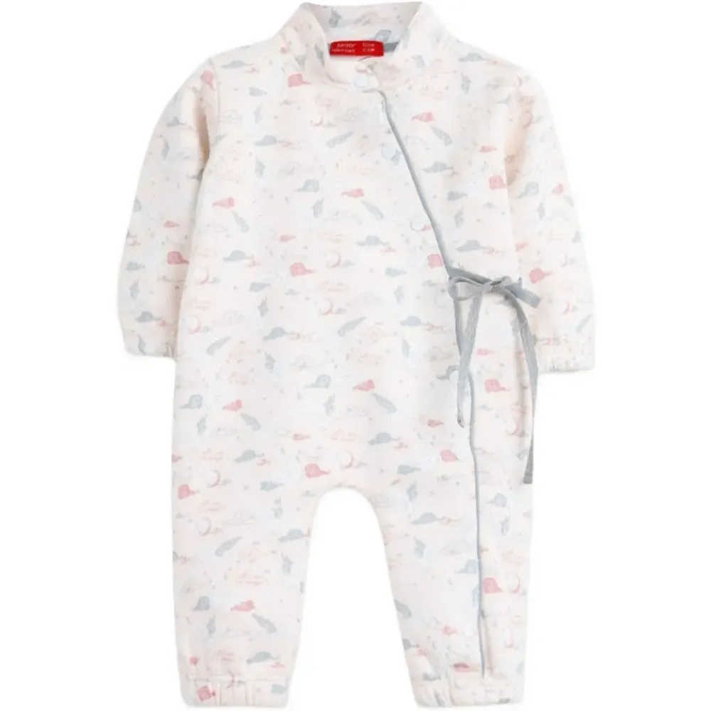 Комбинезон с принтом и завязками