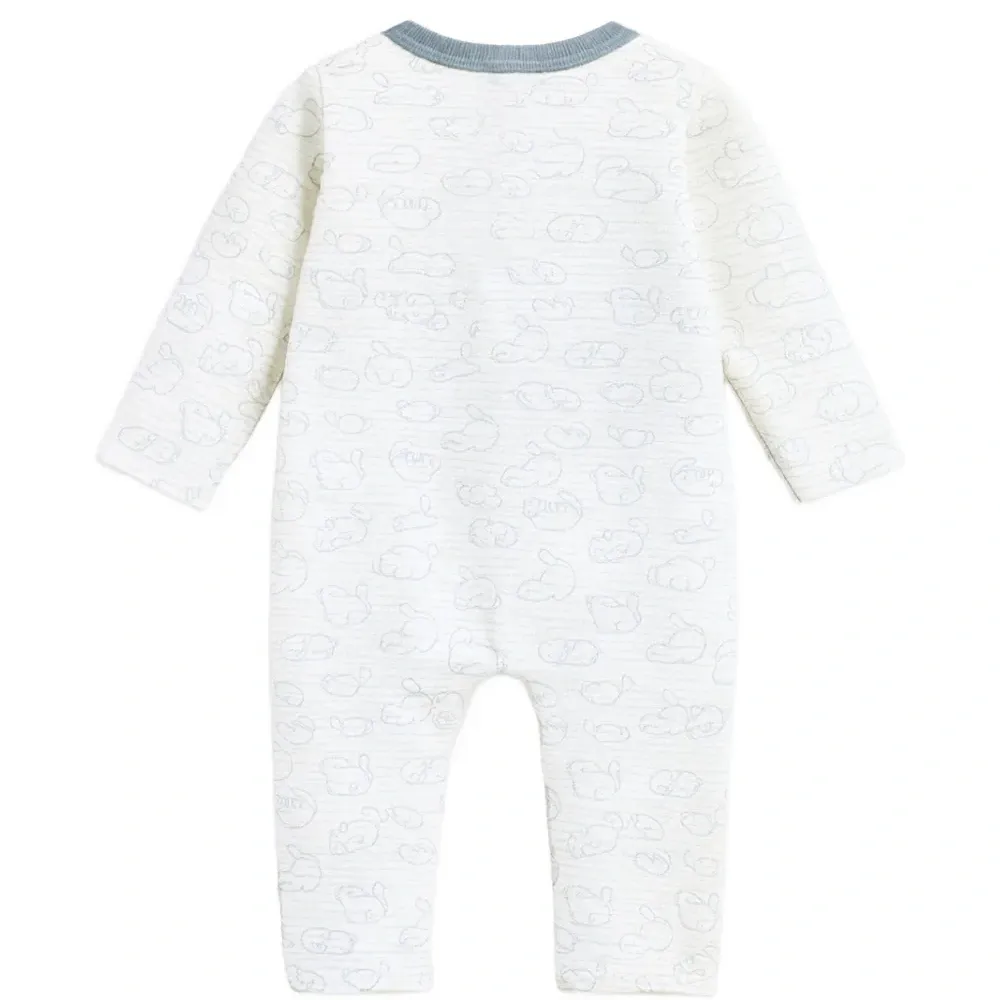 Комбинезон с бантом и анималистичным принтом