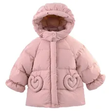 Пуховик с карманом в форме сердца