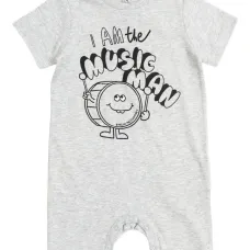 Комбинезон с короткими рукавами и графическим принтом