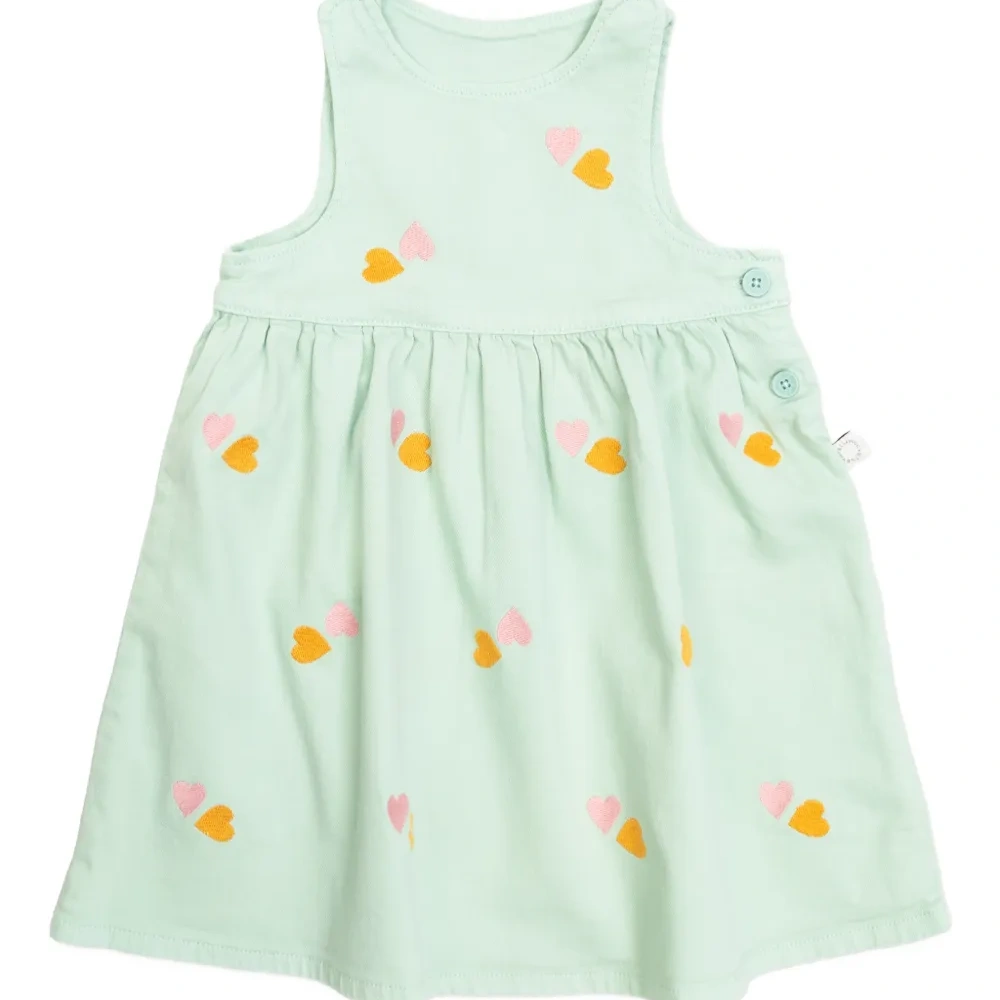 Платье без рукавов с сердечным узором