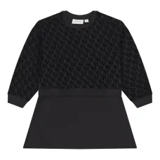 Платье с длинными рукавами и логотипом