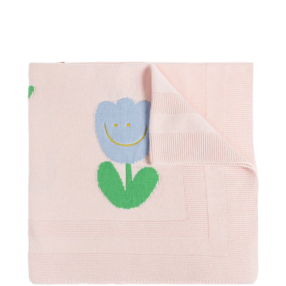 Плед с цветочным интарсием