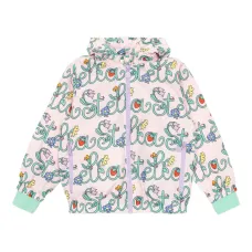 Куртка с капюшоном и цветочным узором