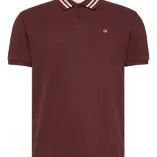 Поло с полосатым воротником