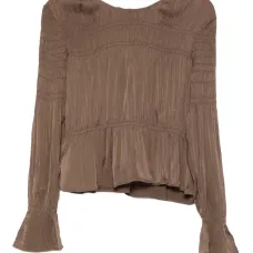 Блузка с эффектом сборки и длинными рукавами Блузка с эффектом сборки и длинными рукавами