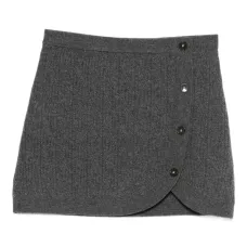 Шерстяная мини-юбка вязаная косами Шерстяная мини-юбка вязаная косами