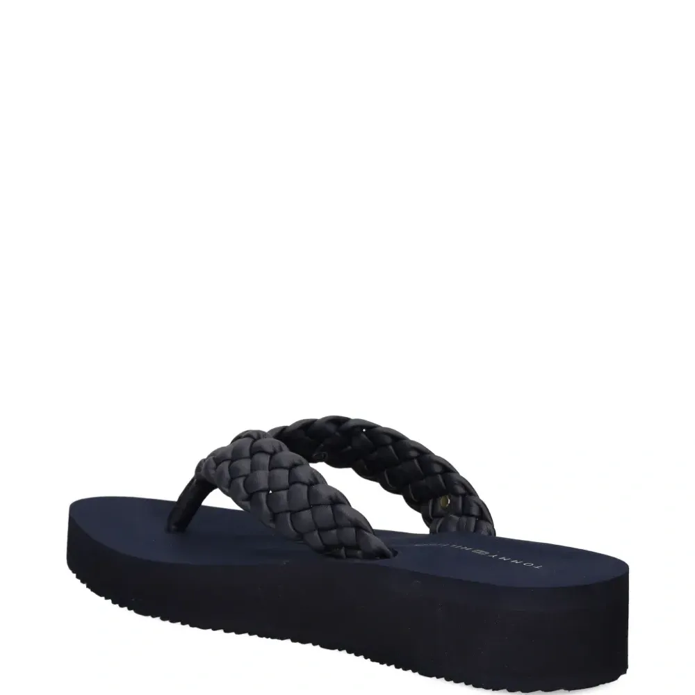 Плетёные вьетнамки на платформе 38 мм