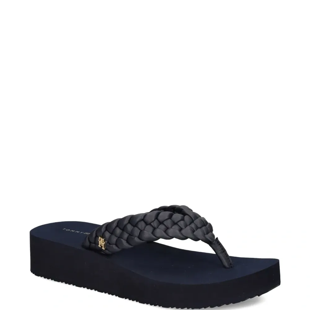 Плетёные вьетнамки на платформе 38 мм