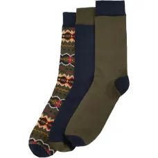 Носки с узором фэр-айл (набор из трёх пар)