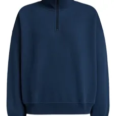 Махровая толстовка с воротником на молнии