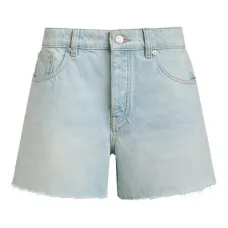 Джинсовые шорты с бахромой