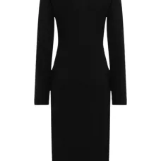 Миди-платье с декоративными пуговицами