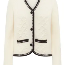 Кардиган с отделкой в технике "косы"