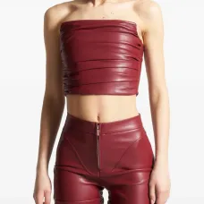 Плессированный корсетный топ на молнии Плессированный корсетный топ на молнии