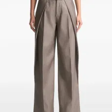 Брюки Sofia в полоску с атласным поясом