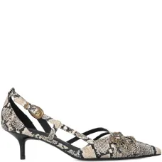 Туфли-лодочки с тиснением под кожу змеи