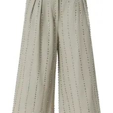 Укороченные брюки с отделкой