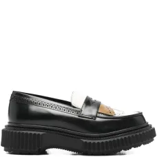 Лоферы из кожи на платформе