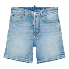 Джинсовые шорты из искусственной кожи с карманами