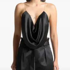 Топ с драпировкой и цепочкой Топ с драпировкой и цепочкой