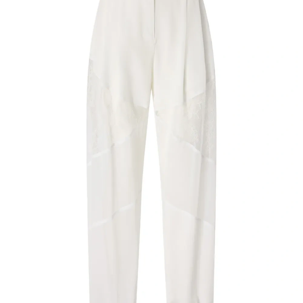 Брюки с кружевной вставкой