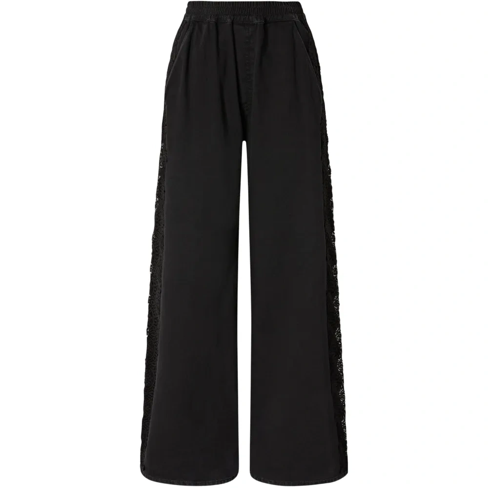 Брюки с кружевной отделкой