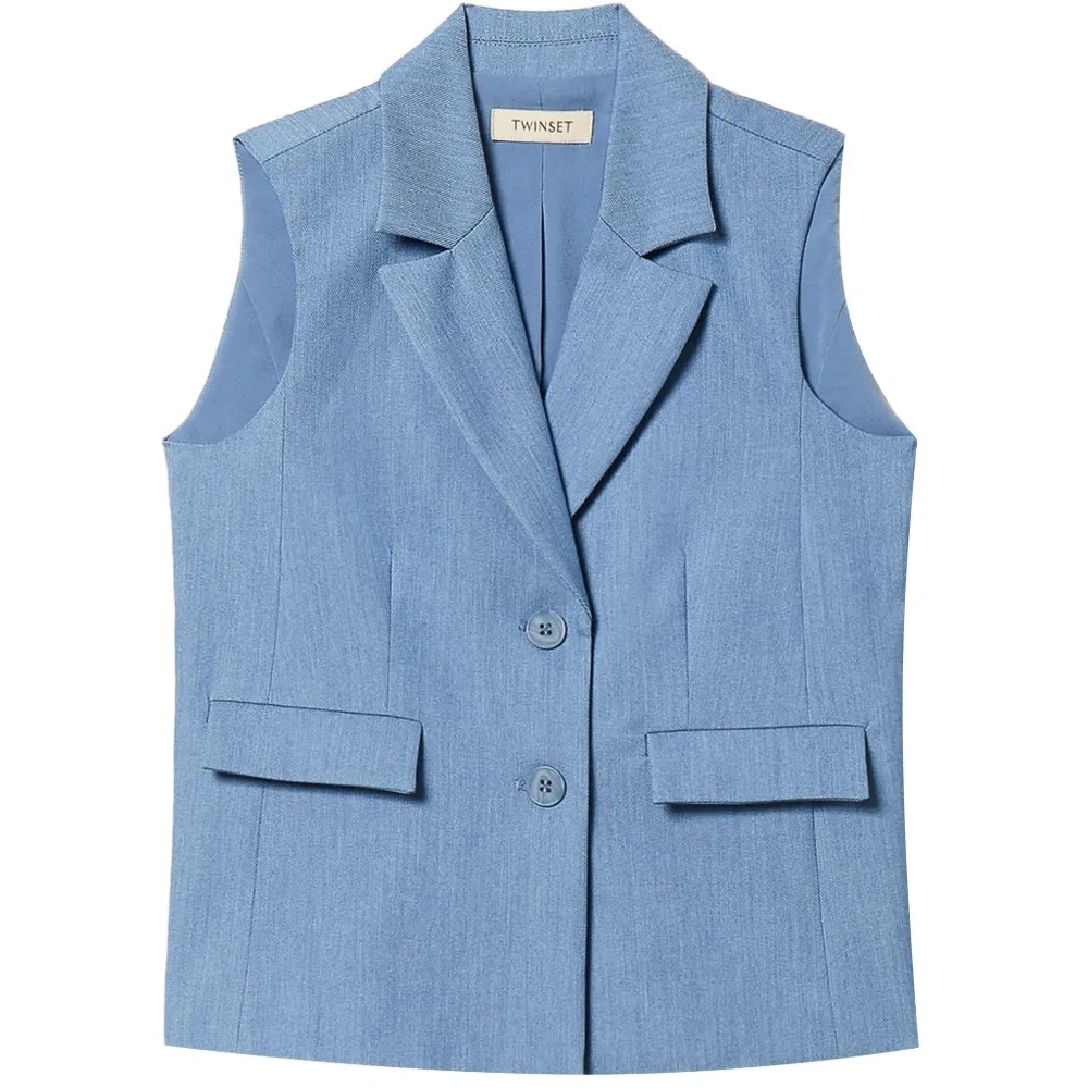 Однобортный пиджак без рукавов