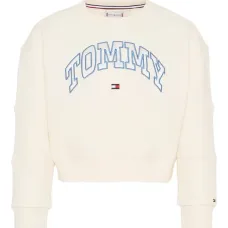 Свитшот с вышитым логотипом и круглым вырезом