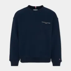 Свитшот с вышитым логотипом и круглым вырезом